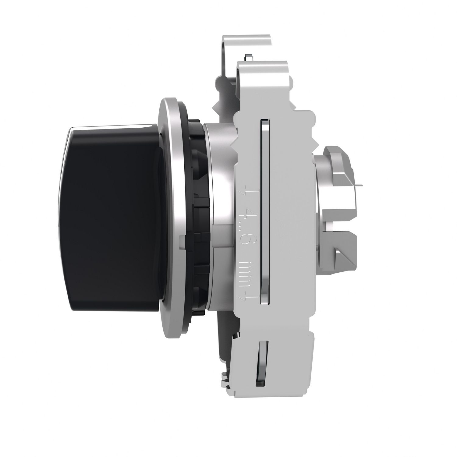 Picture of Head for selector switch, Harmony XB4, flush mounted black 3 position return left to center