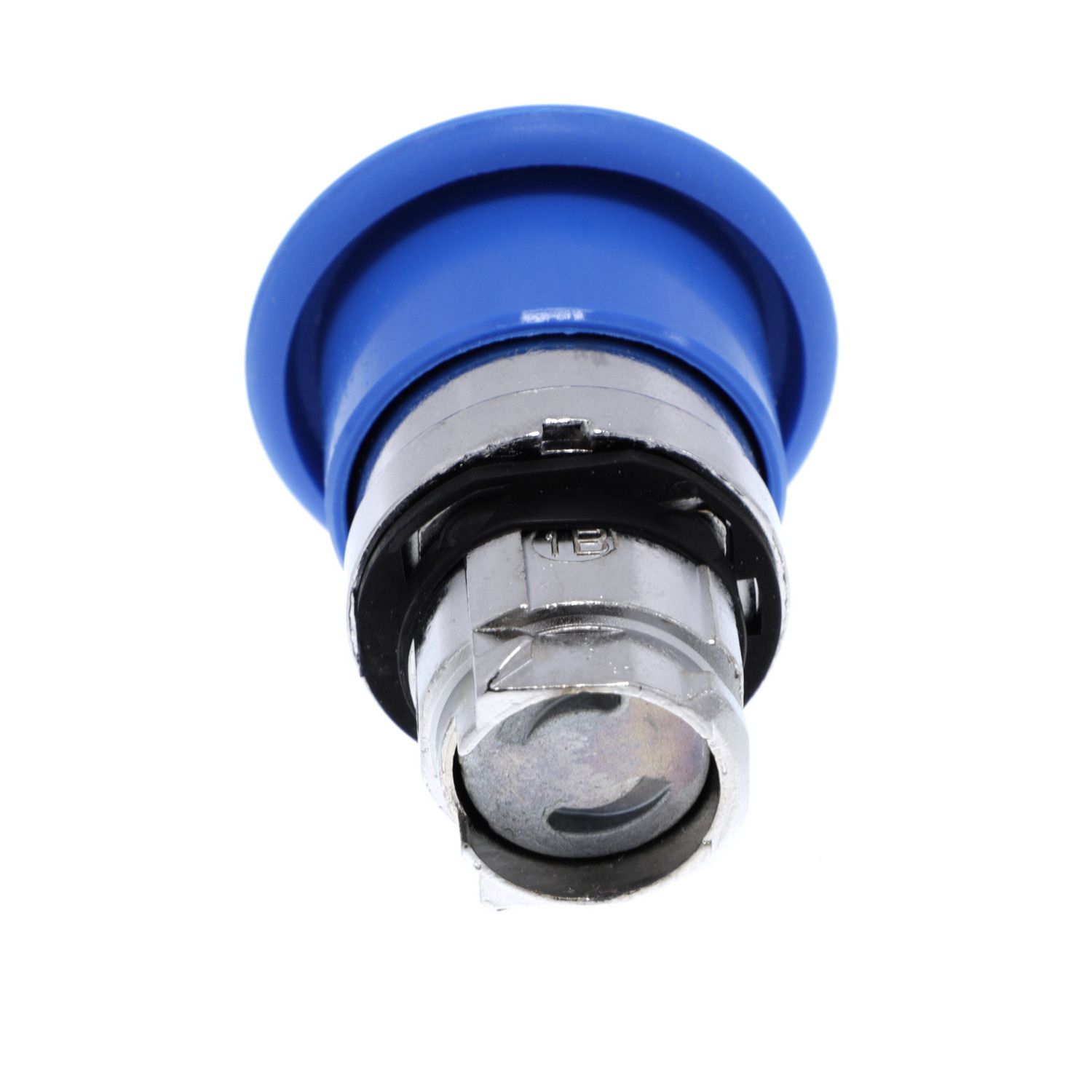 Picture of Head for non illuminated pushbutton, Harmony XB4, mushroom 40mm, metal, blue, 22mm, spring return