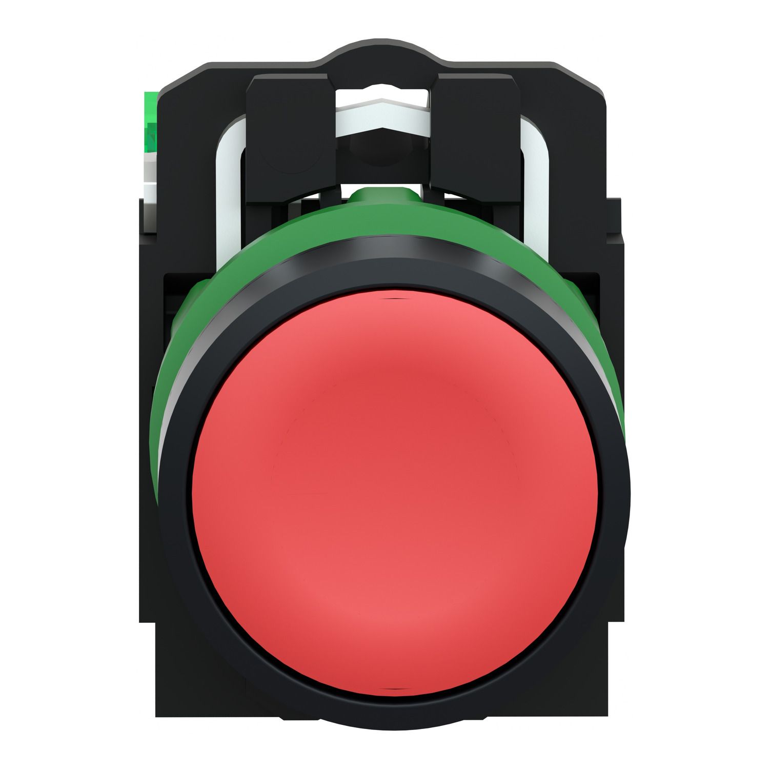 Picture of Wireless and batteryless transmitter, Harmony XB5R, push button, plastic, red, 22mm, spring return