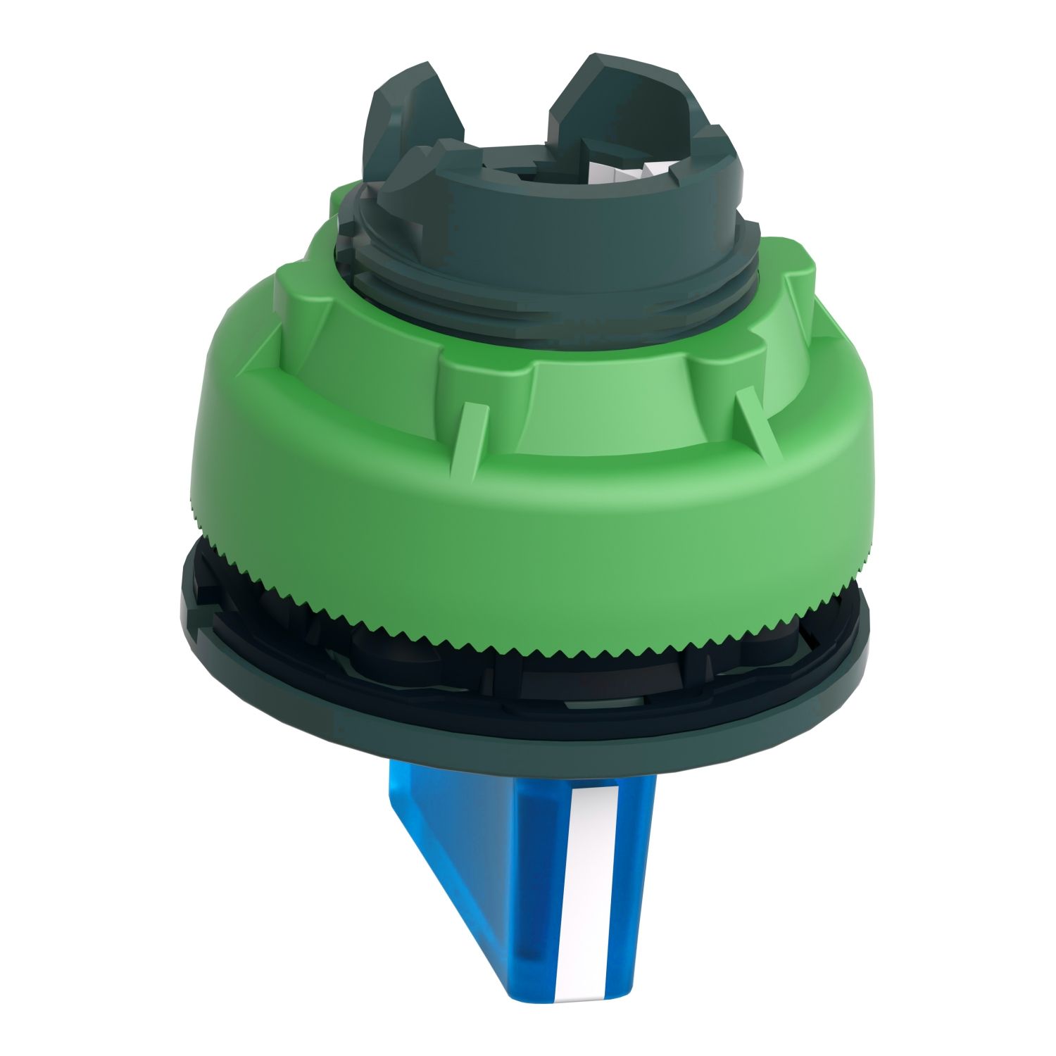 Picture of Head for illuminated selector switch, Harmony XB5, plastic, blue handle, universal LED, 3 positions, to center
