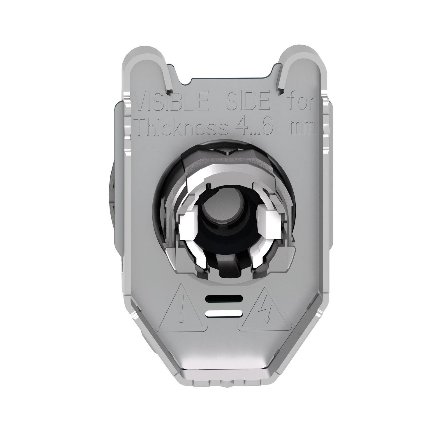 Picture of Head for illuminated selector switch, Harmony XB4, metal, orange handle, 30mm, universal LED, 3 positions, left to center