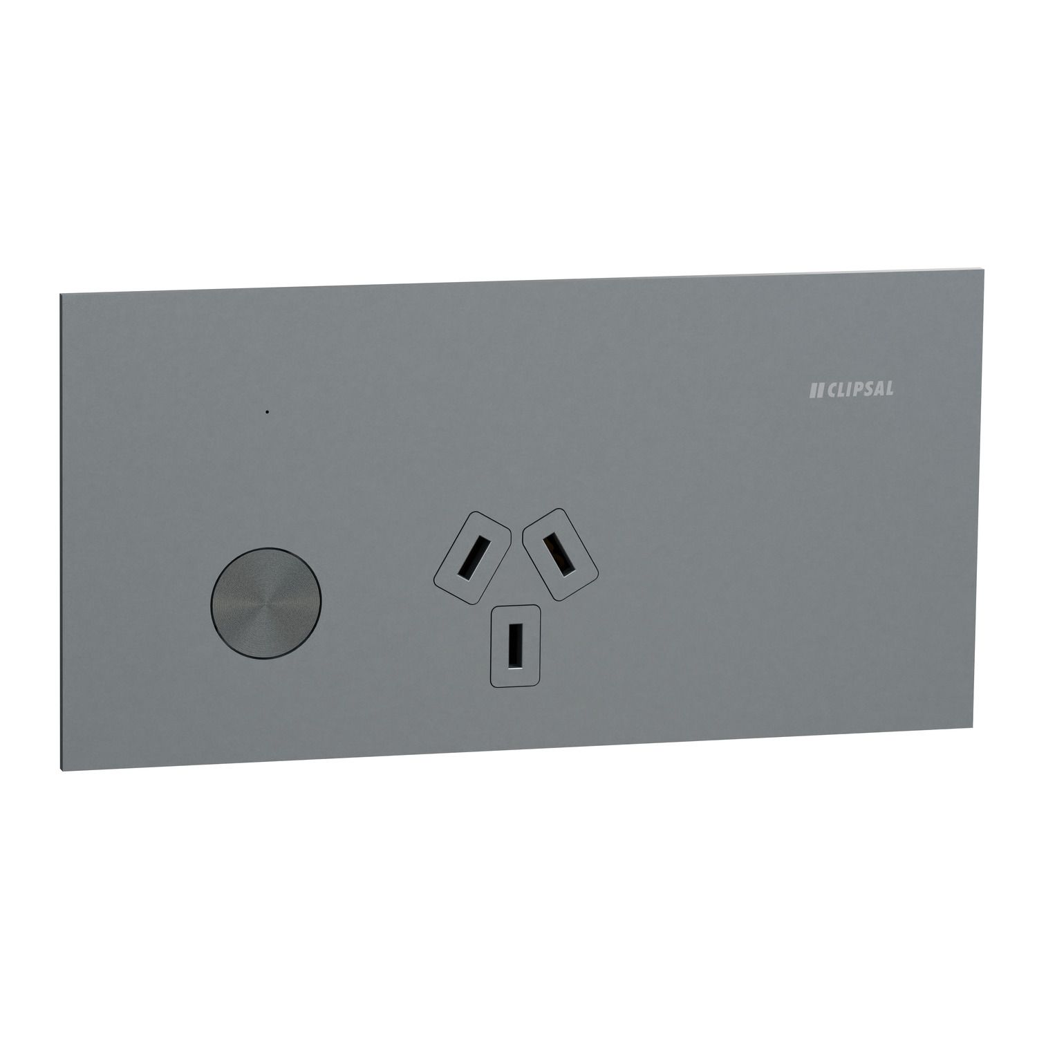 Picture of Single Switch Power Point, Clipsal Solis T Series, Smart Switch, Horizontal Mount, 230V-240V, 10A