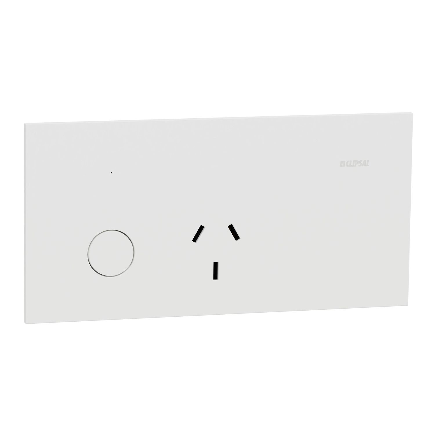 Picture of Single Switch Power Point, Clipsal Solis, Smart Switch, Horizontal Mount, 230V-240V, 10A