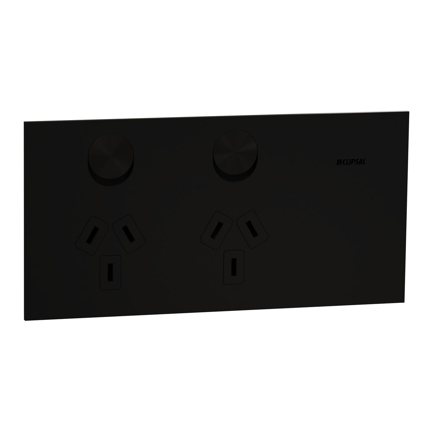 Picture of Double Switch Power Point, Clipsal Solis T Series, Horizontal Mount, 230V-240V, 10A