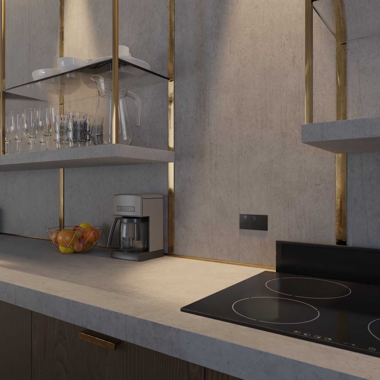 Picture of Double Switch Power Point, Clipsal Solis T Series, Horizontal Mount, 230V-240V, 10A