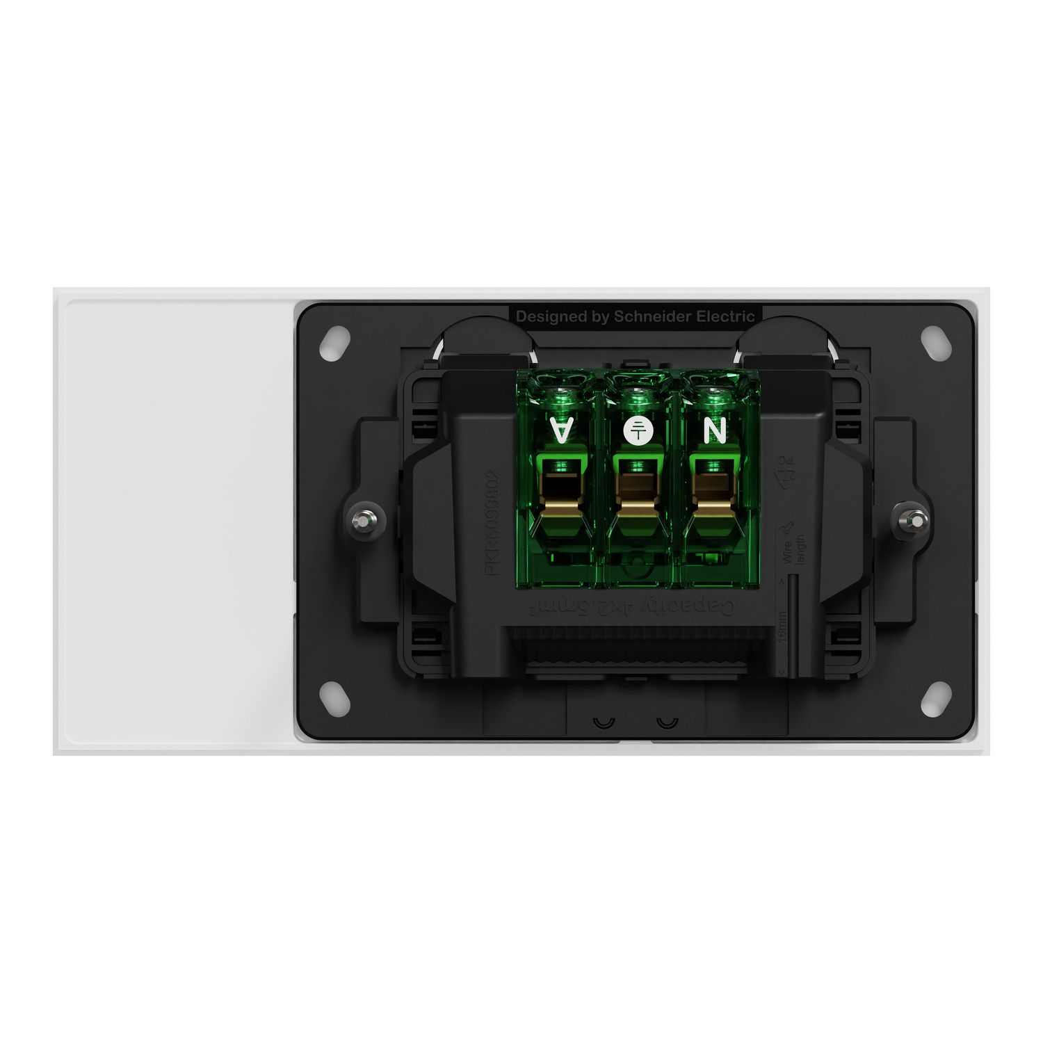 Picture of Double Switch Power Point, Clipsal Solis T Series, Horizontal Mount, 230V-240V, 10A