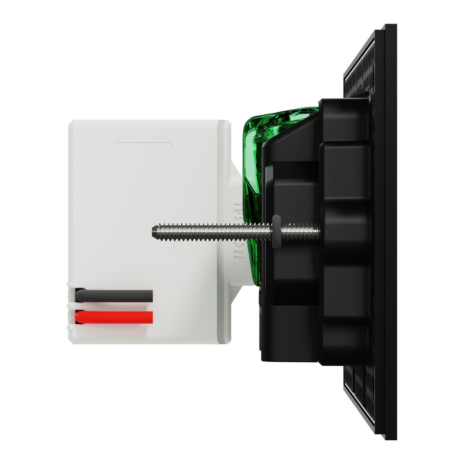 Picture of Double Switch Power Point, Clipsal Solis T Series, with USB C Charger, Horizontal Mount, 230V-240V, 10A