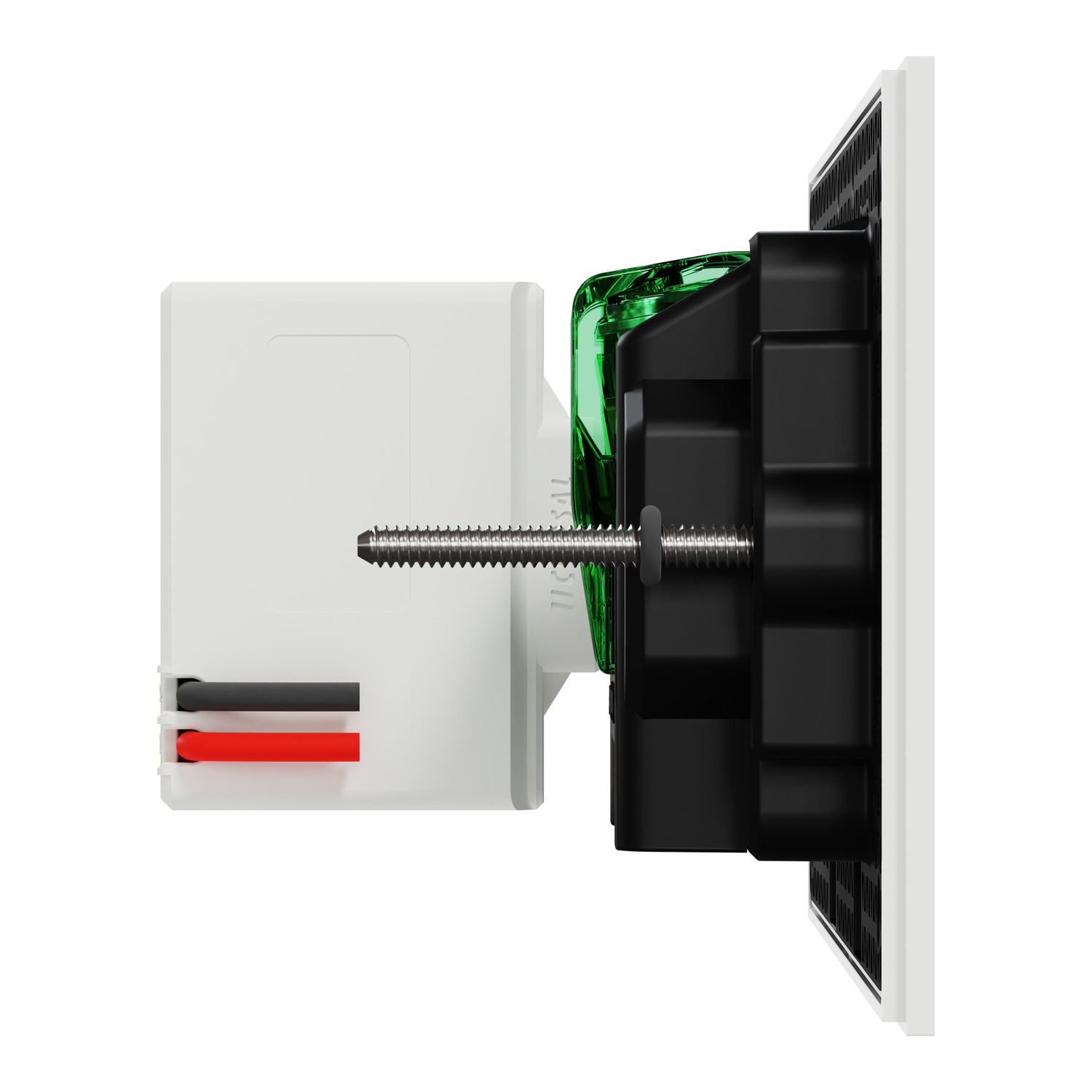 Picture of Double Switch Power Point, Clipsal Solis T Series, with USB C Charger, Horizontal Mount, 230V-240V, 10A