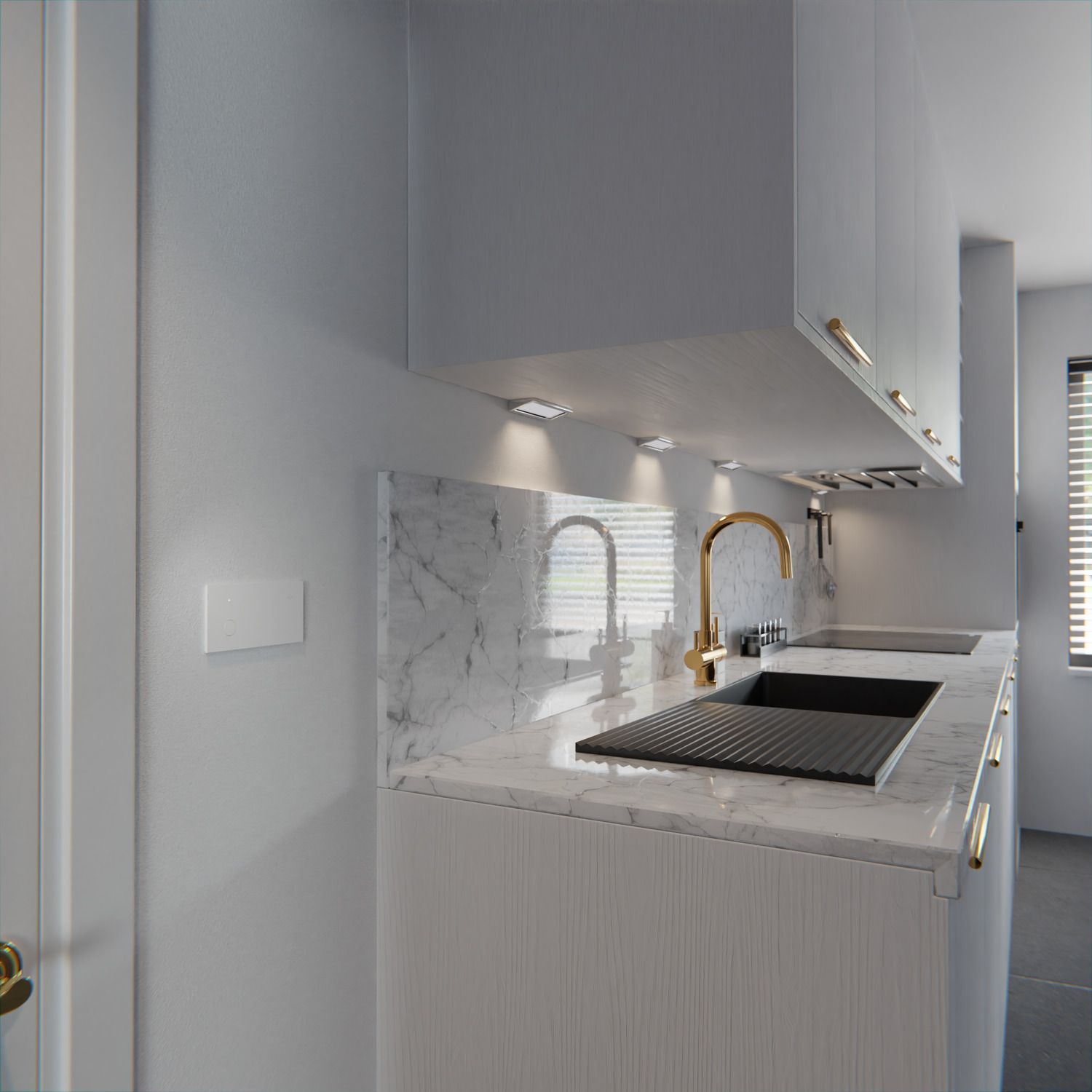 Picture of Flush Switch, Clipsal Solis, Horizontal Mount, 1 Gang, 230V-240V, 10AX 1-Way/2-Way