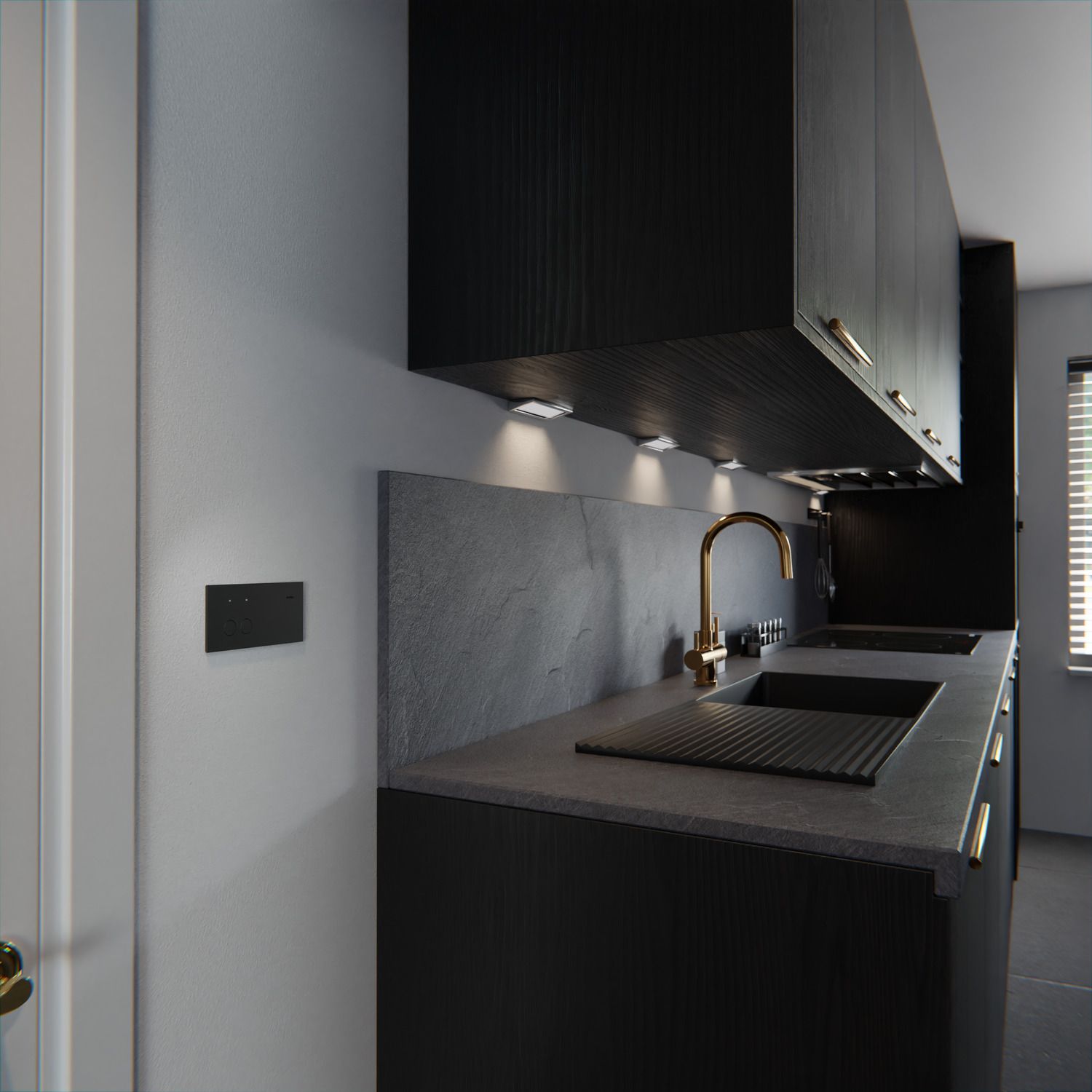 Picture of Flush Switch, Clipsal Solis, Horizontal Mount, 2 Gang, 230V-240V, 10AX 1-Way/2-Way