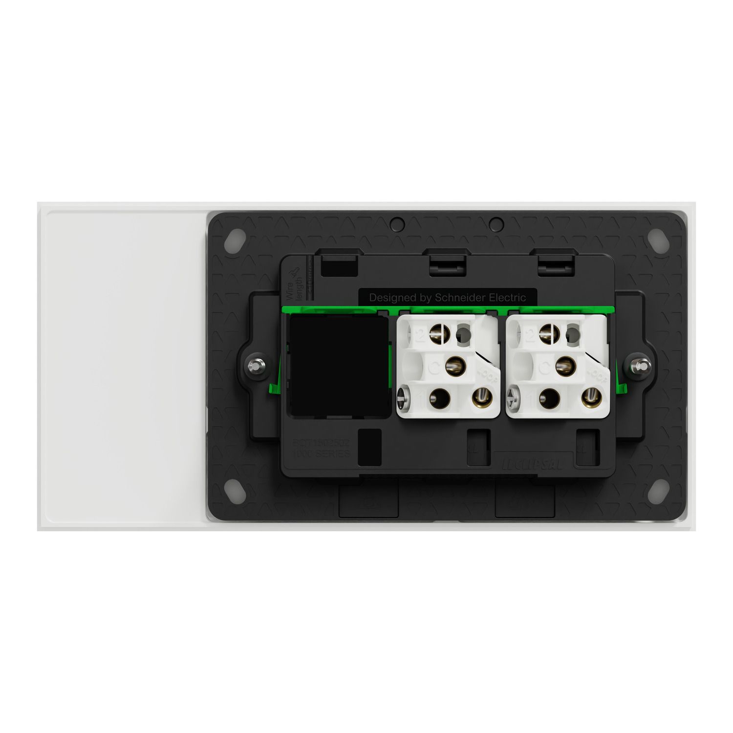 Picture of Flush Switch, Clipsal Solis T Series, Horizontal Mount, 2 Gang, 230V-240V, 10AX 1-Way/2-Way