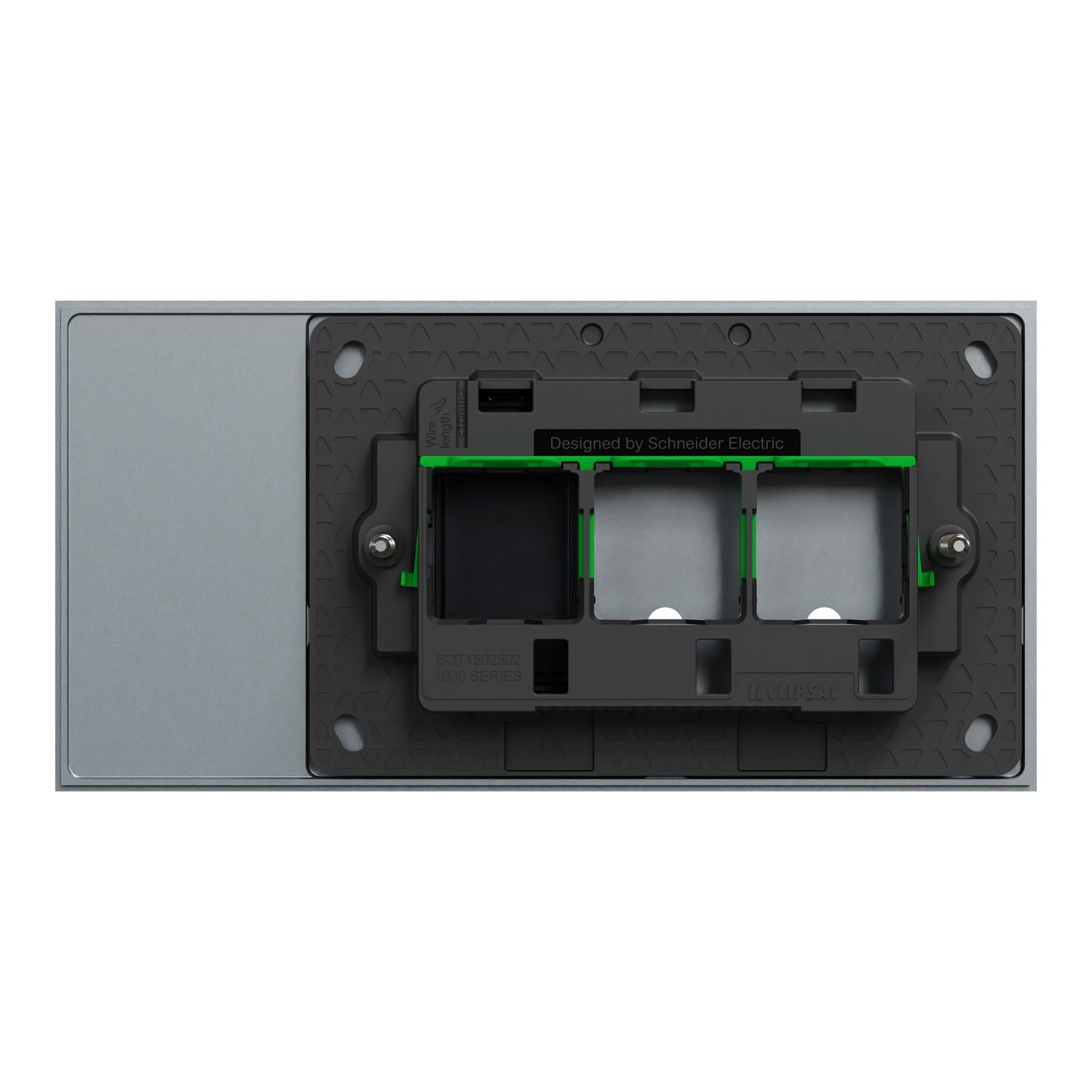 Picture of Grid Plate and Cover, Clipsal Solis T Series, 2 Gang, Horizontal