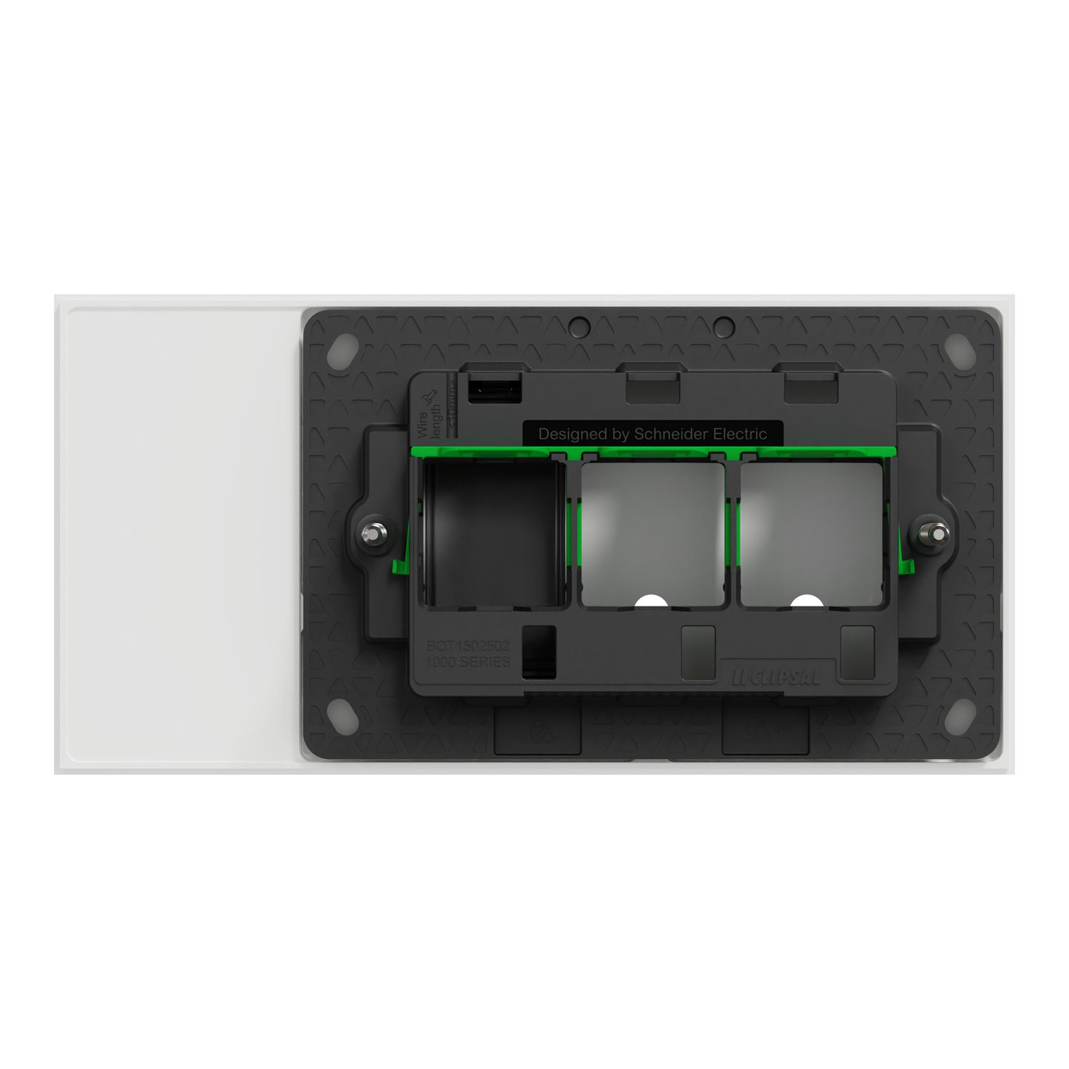 Picture of Grid Plate and Cover, Clipsal Solis T Series, 2 Gang, Horizontal