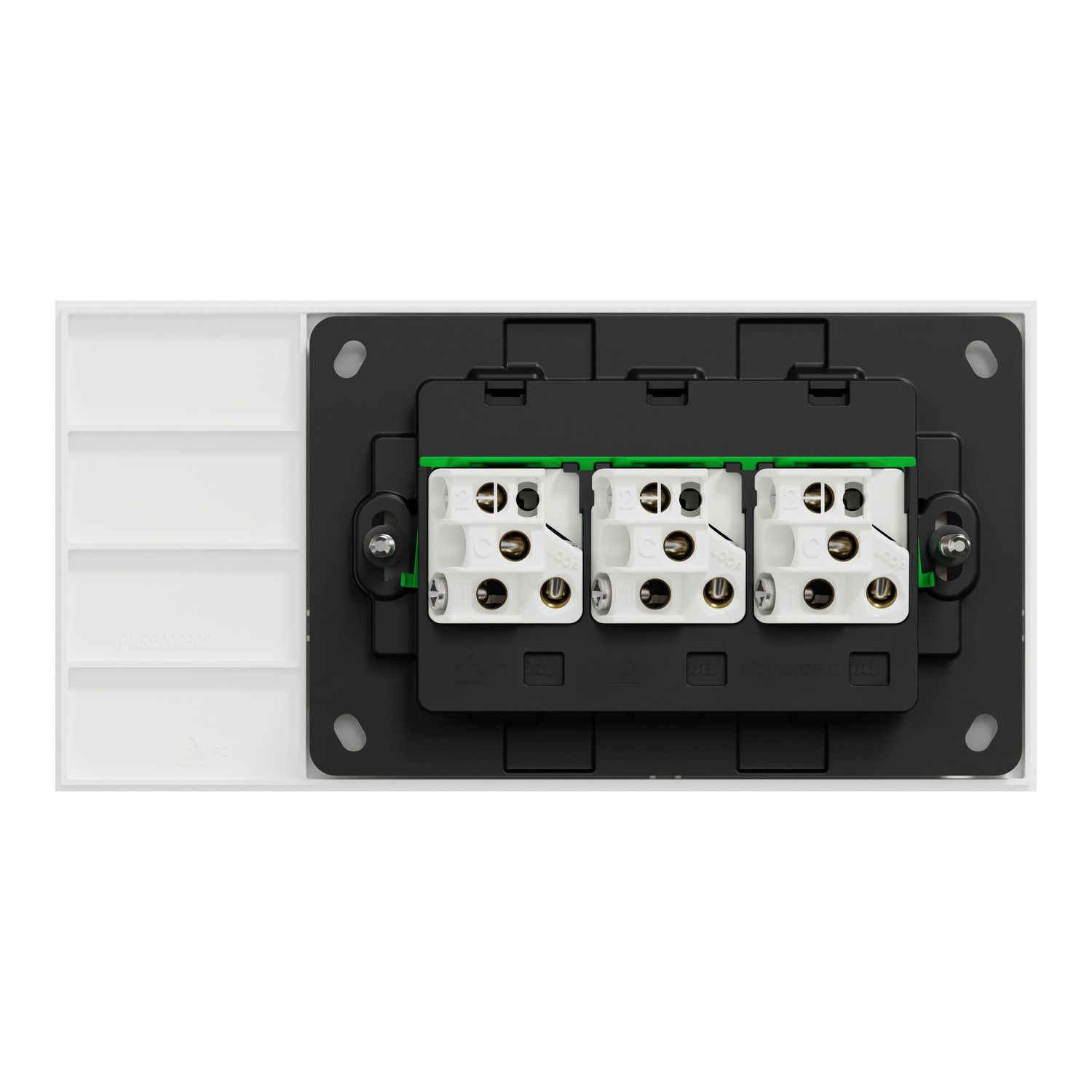 Picture of Flush Switch, Clipsal Solis, Horizontal Mount, 3 Gang, 230V-240V, 10AX 1-Way/2-Way