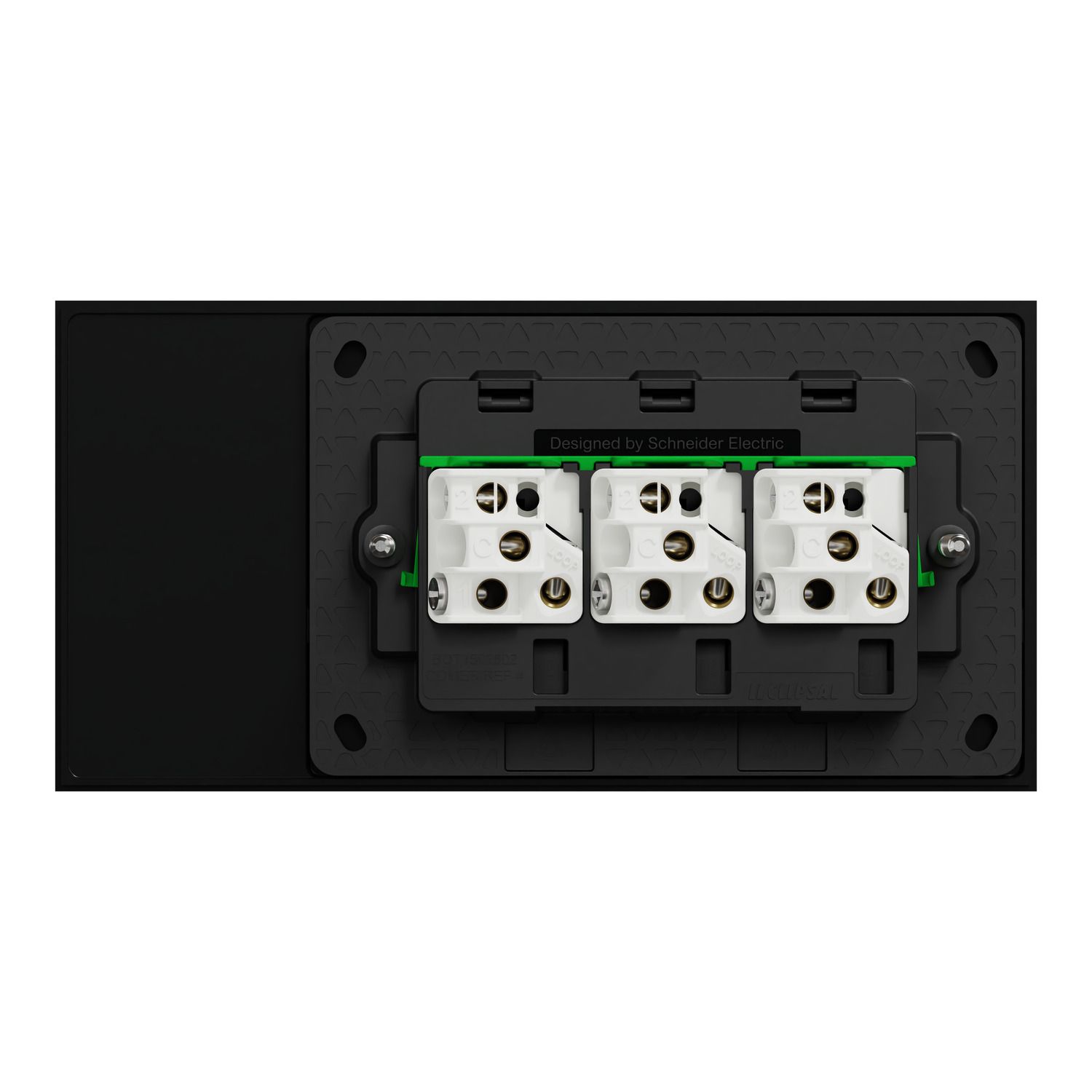Picture of Flush Switch, Clipsal Solis T Series, Horizontal Mount, 3 Gang, 230V-240V, 10AX 1-Way/2-Way