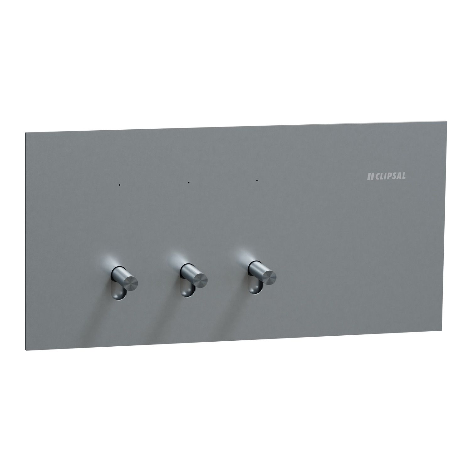 Picture of Flush Switch, Clipsal Solis T Series, Horizontal Mount, 3 Gang, 230V-240V, 10AX 1-Way/2-Way