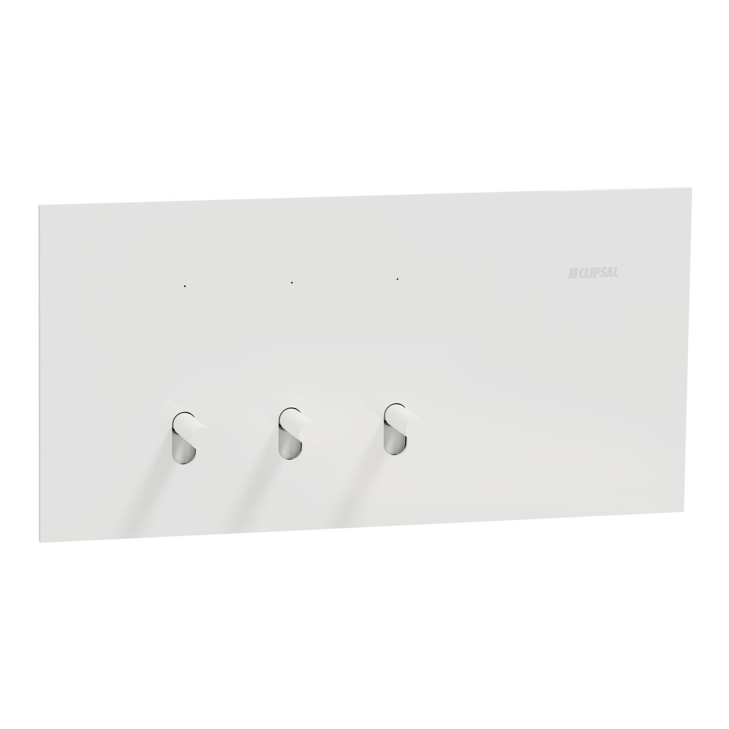 Picture of Flush Switch, Clipsal Solis T Series, Horizontal Mount, 3 Gang, 230V-240V, 10AX 1-Way/2-Way
