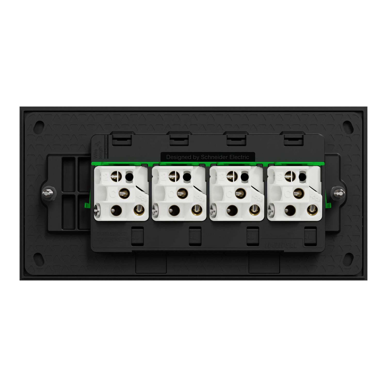 Picture of Flush Switch, Clipsal Solis, Horizontal Mount, 4 Gang, 230V-240V, 10AX 1-Way/2-Way