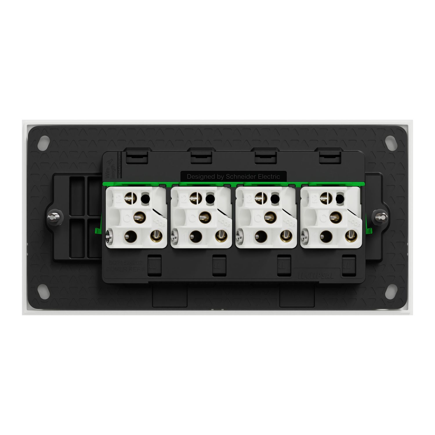 Picture of Flush Switch, Clipsal Solis, Horizontal Mount, 4 Gang, 230V-240V, 10AX 1-Way/2-Way