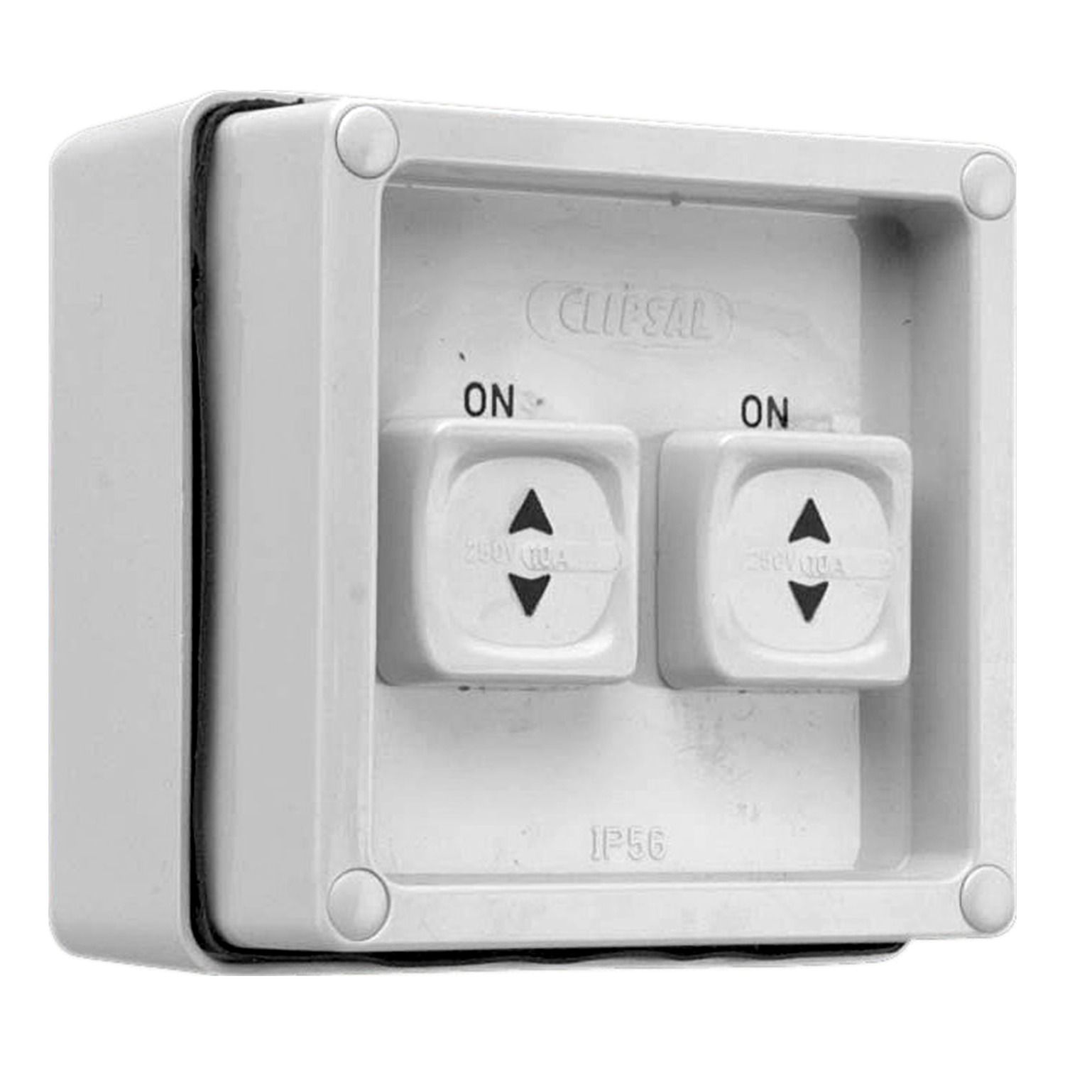 Picture of Surface Switch, Clipsal - 56 Series, 2 Gang, 1 Pole, 250VAC, 10A, Twin Sliding