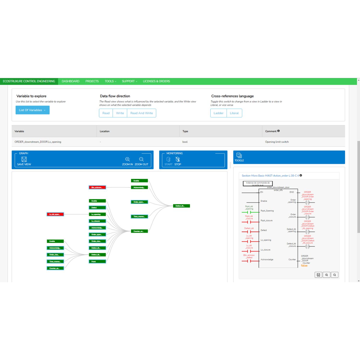 Picture of license, EcoStruxure Control Engineering, monitoring, basic package, 10 PLC