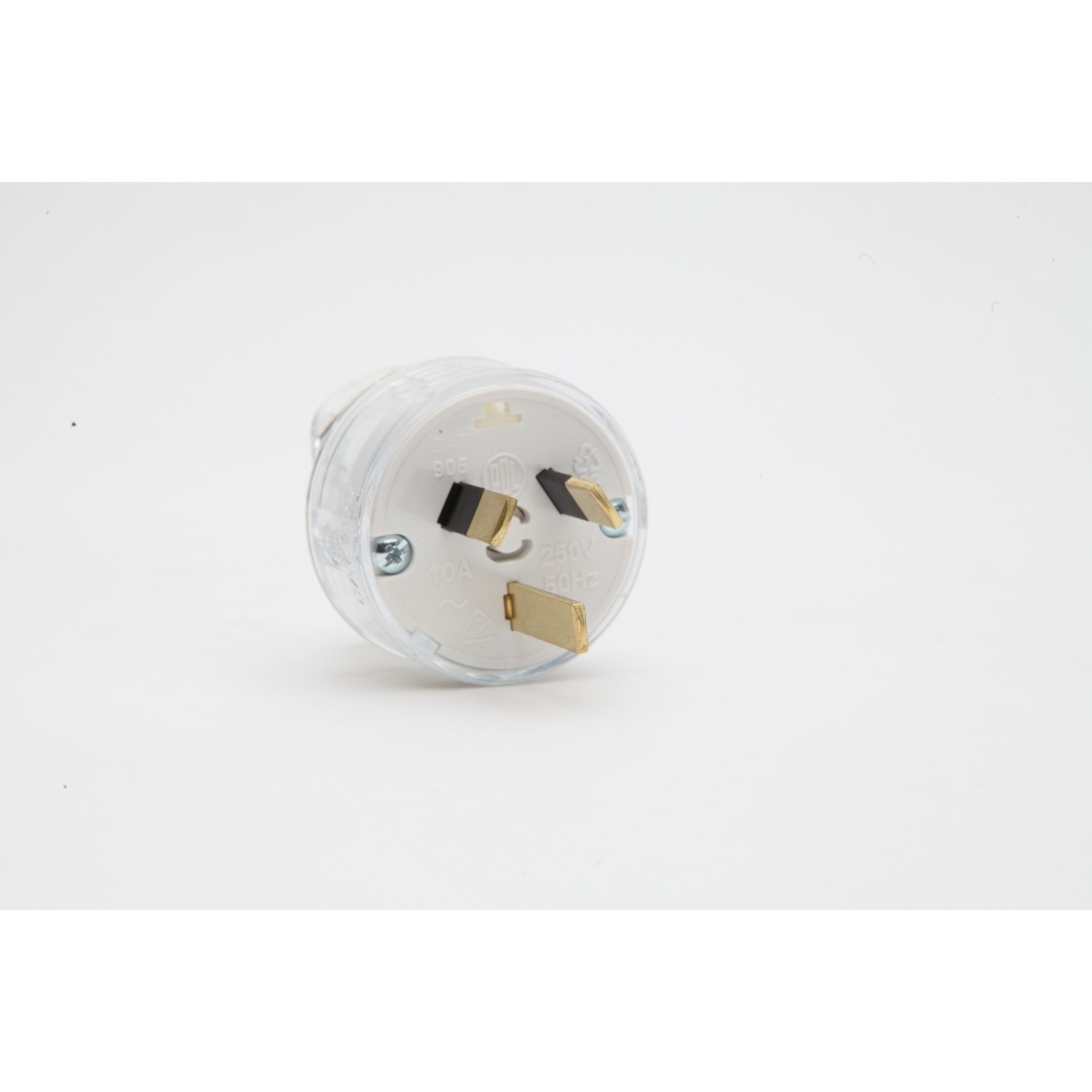 Picture of Back Entry Rewireable Heavy Duty Plug; 10A, Clear