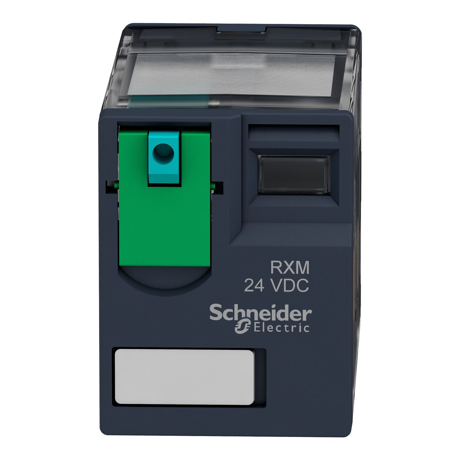 Picture of miniature plug in relay, Harmony Electromechanical Relays, 6A, 4CO, lockable test but to n, 48V DC