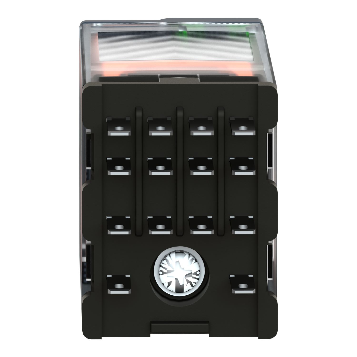 Picture of miniature plug in relay, Harmony Electromechanical Relays, 6A, 4CO, with LED, 24V DC