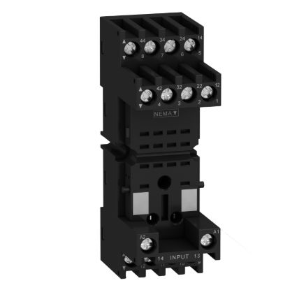 Picture of Socket for RXM2 RXM4 relays, Harmony Timer Relays, screw connectors, mixed contact