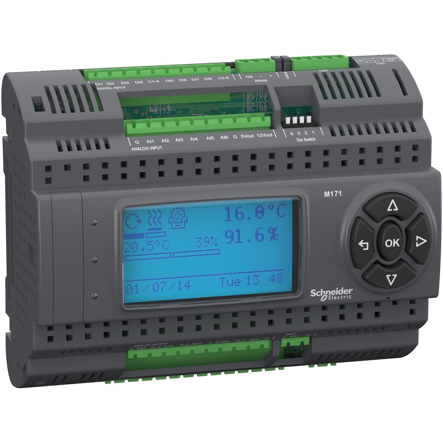 Picture of Controller, Modicon M171/M172/M173, performance display 27 IO, Modbus