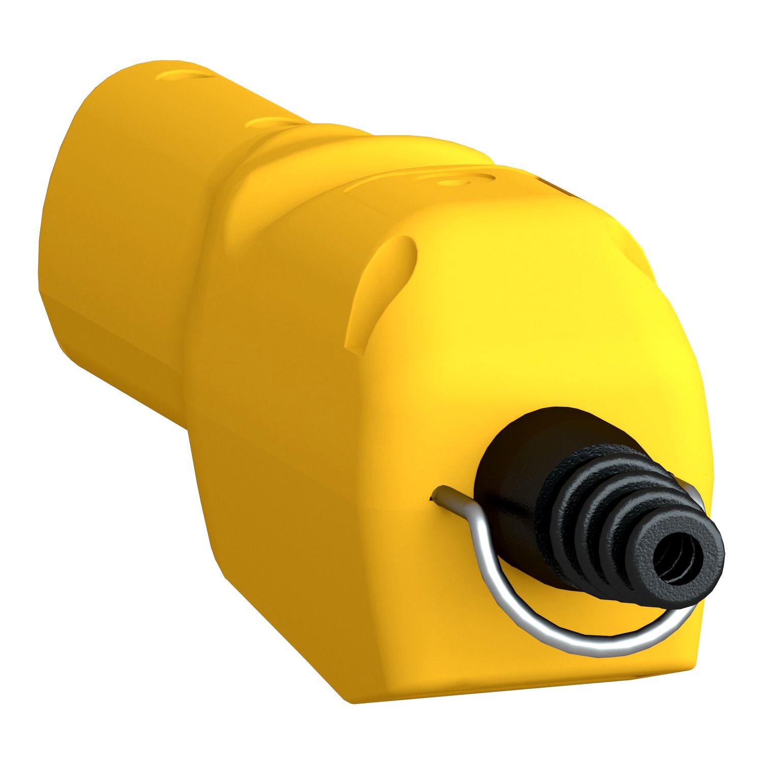 Picture of Pendant control station, Harmony XAC, plastic, yellow, pistol grip, 2 booted push buttons with NO+NC