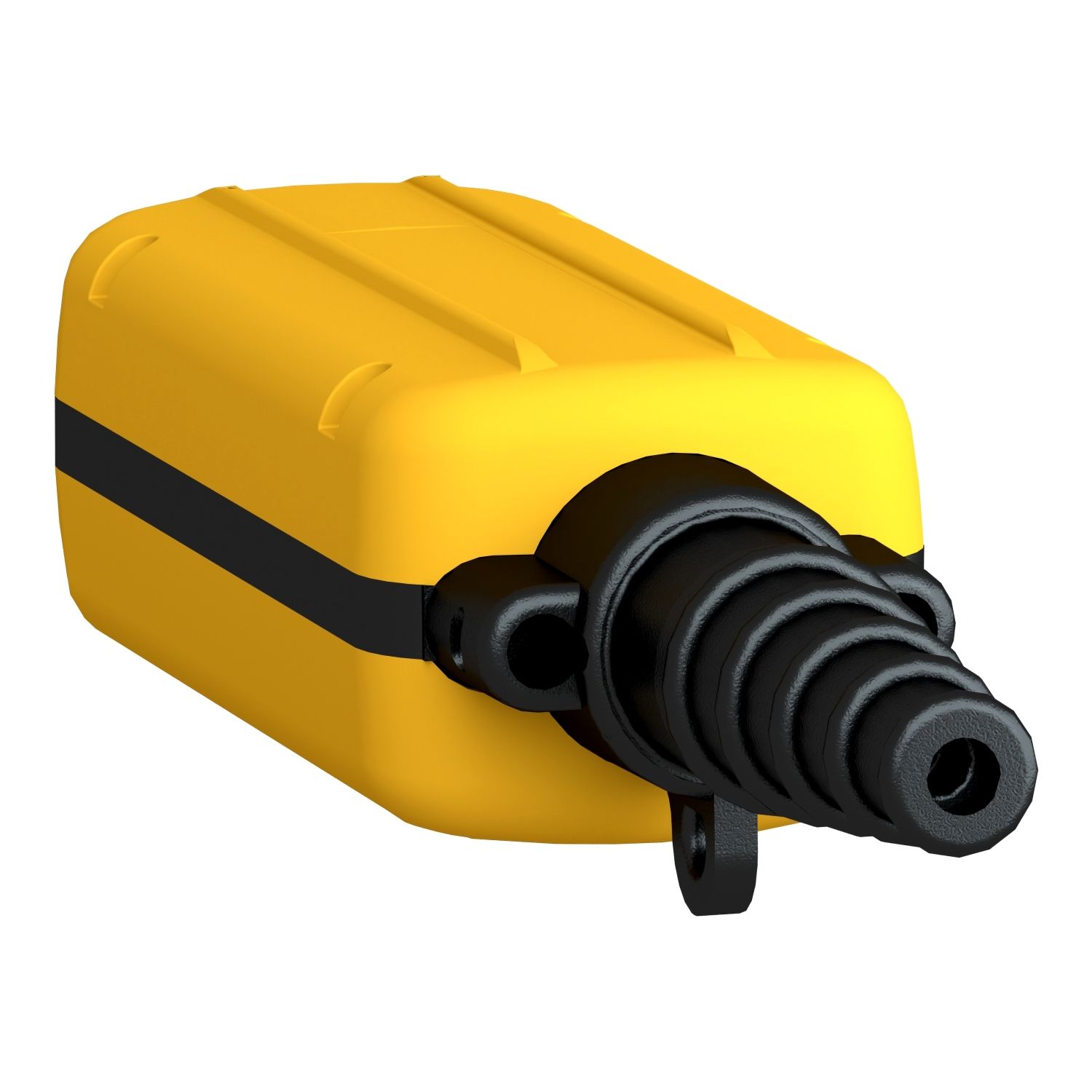 Picture of Pendant control station, Harmony XAC, plastic, yellow, 2 push buttons with NO+NC