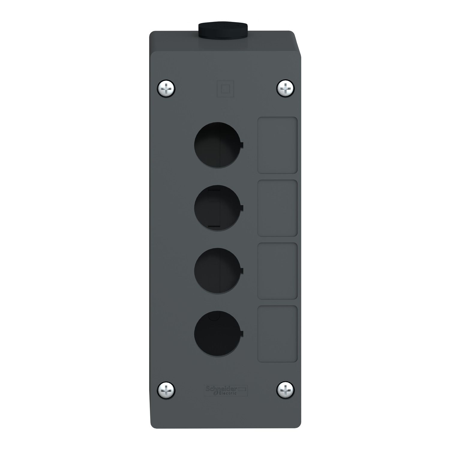 Picture of Empty control station, Harmony XALG, mineral reinforced polyamide, black, 4 cut outs, for severe environments