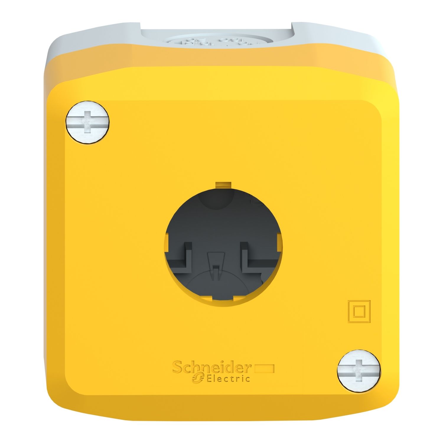 Picture of Empty control station, Harmony XALD, XALK, plastic, yellow, 1 cut out, unmarked, UL CSA certified