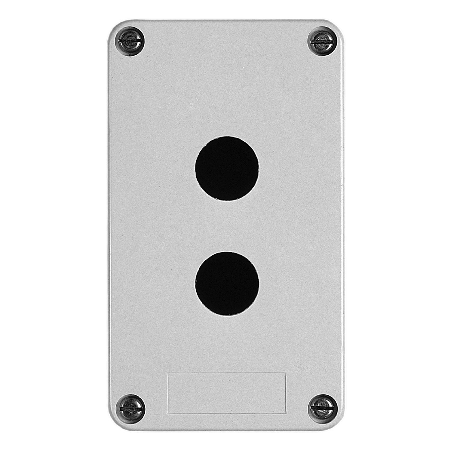 Picture of Empty control station without hinges, Harmony XAP, XB2 SL, plastic, grey, 2 cut outs, 22mm