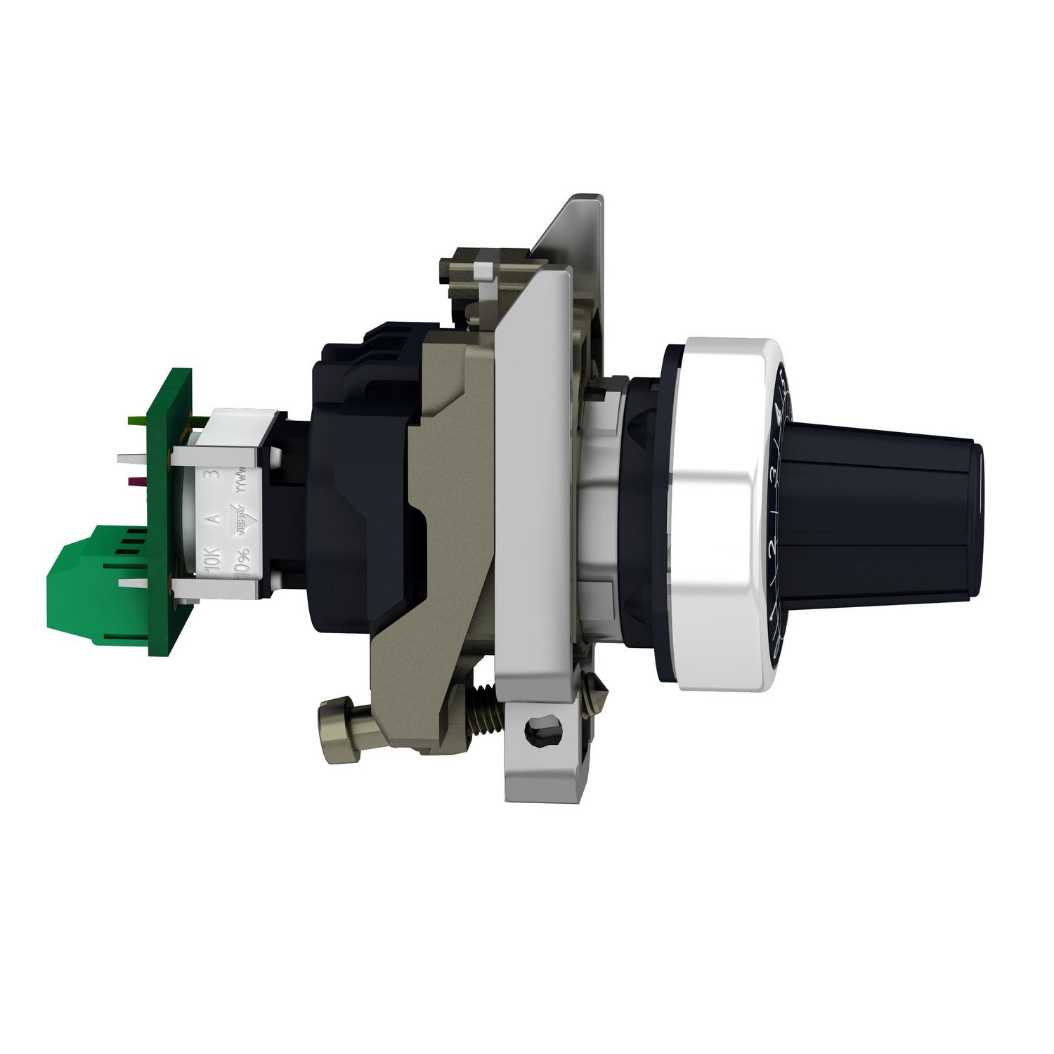 Picture of Complete potentiometer, Harmony XB4, metal, 22mm, 100K