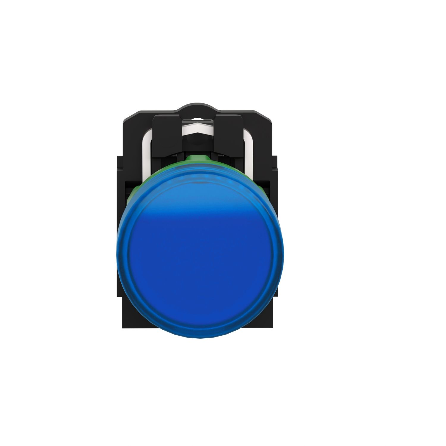 Picture of Pilot light, Harmony XB5, grey plastic, blue, 22mm, universal LED, plain lens, 110...120V AC