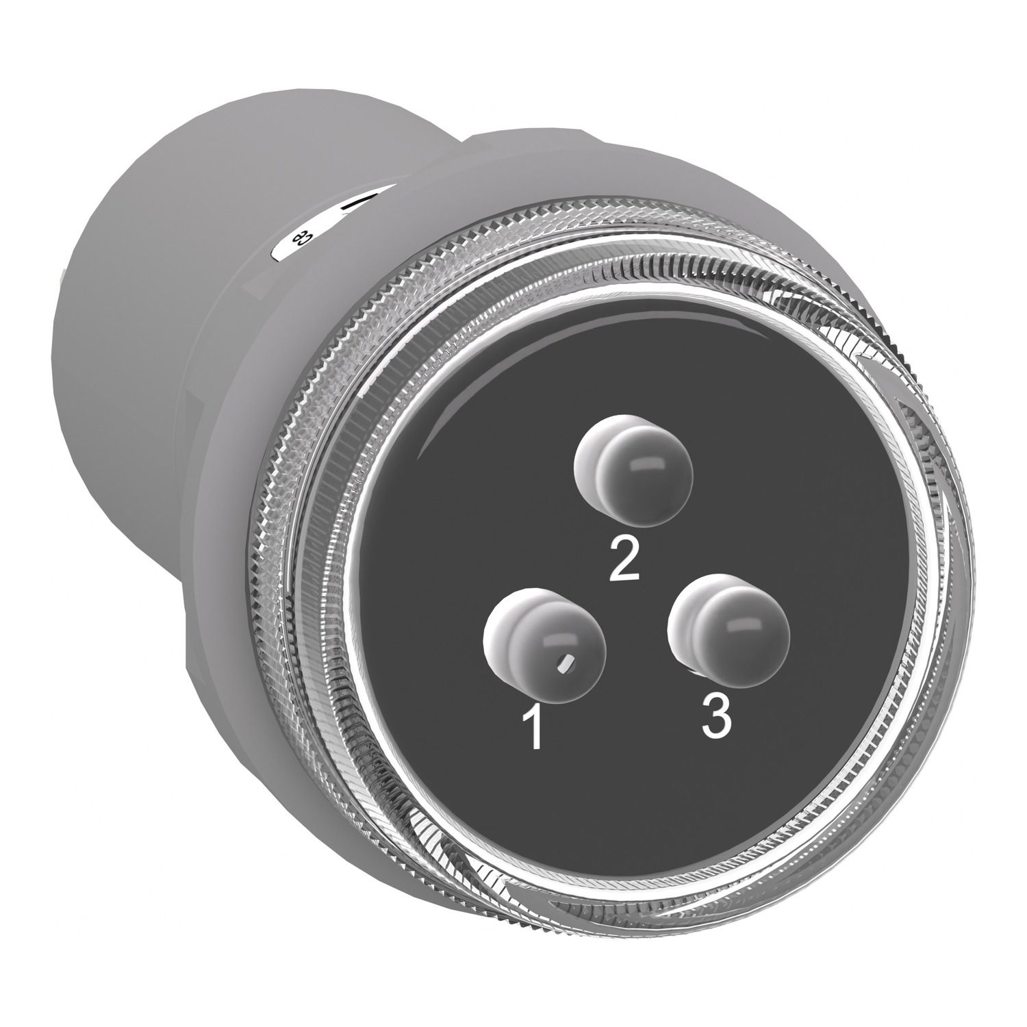 Picture of Monolithic pilot light, Harmony XB5, 3 phases Voltage, indicator with 3 LED, red, green, yellow, 400V AC