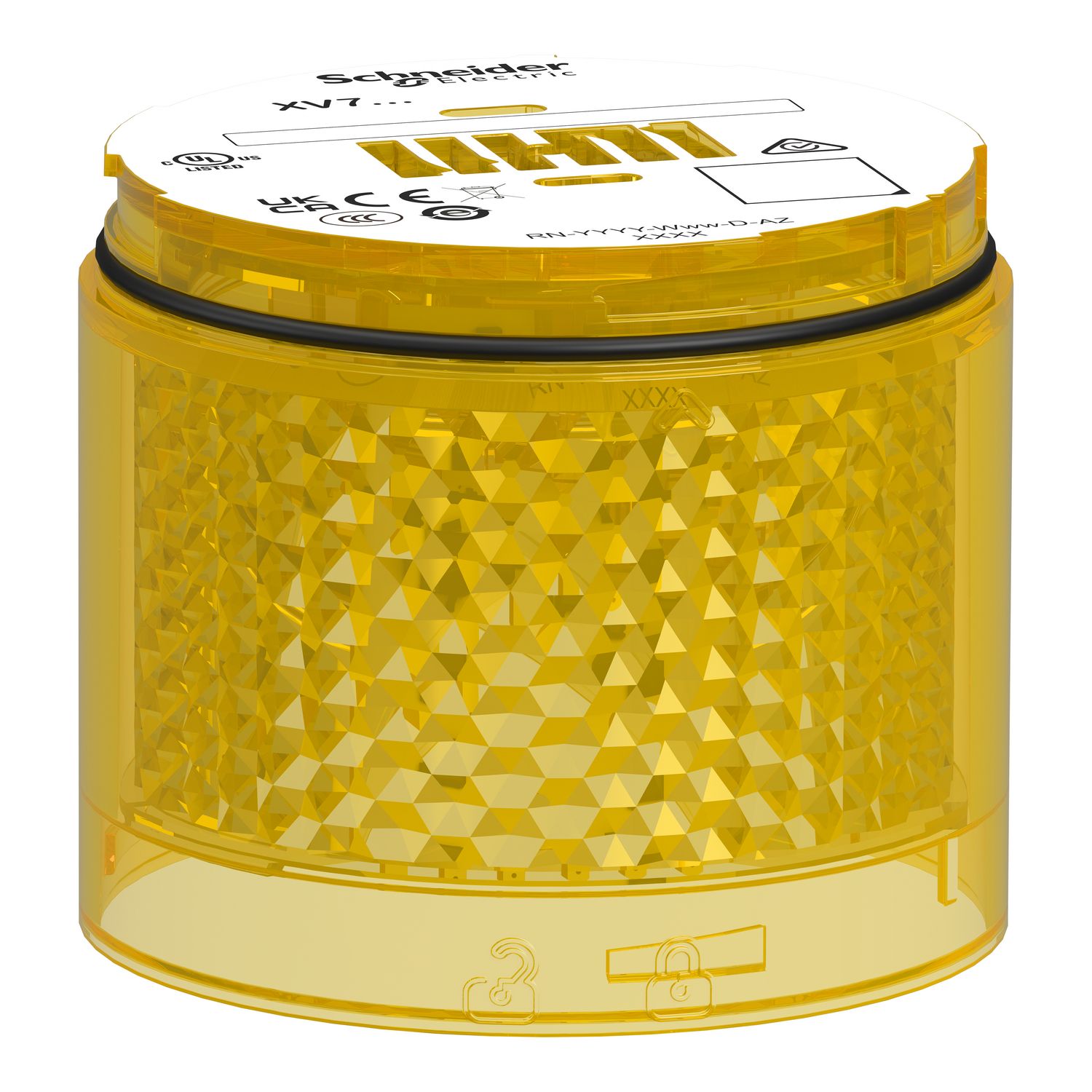 Picture of Light Module, Harmony XVB7 Modular Tower Light, Yellow, Ø70mm, Steady, Colored Lens