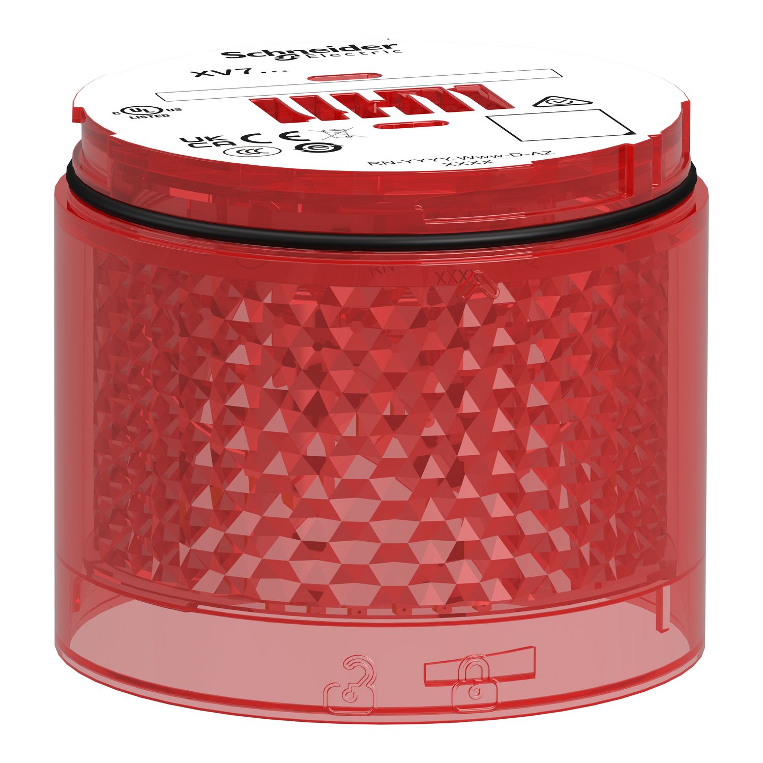 Picture of Light Module, Harmony XVB7 Modular Tower Light, Red, Ø70mm, Blinking, Colored Lens