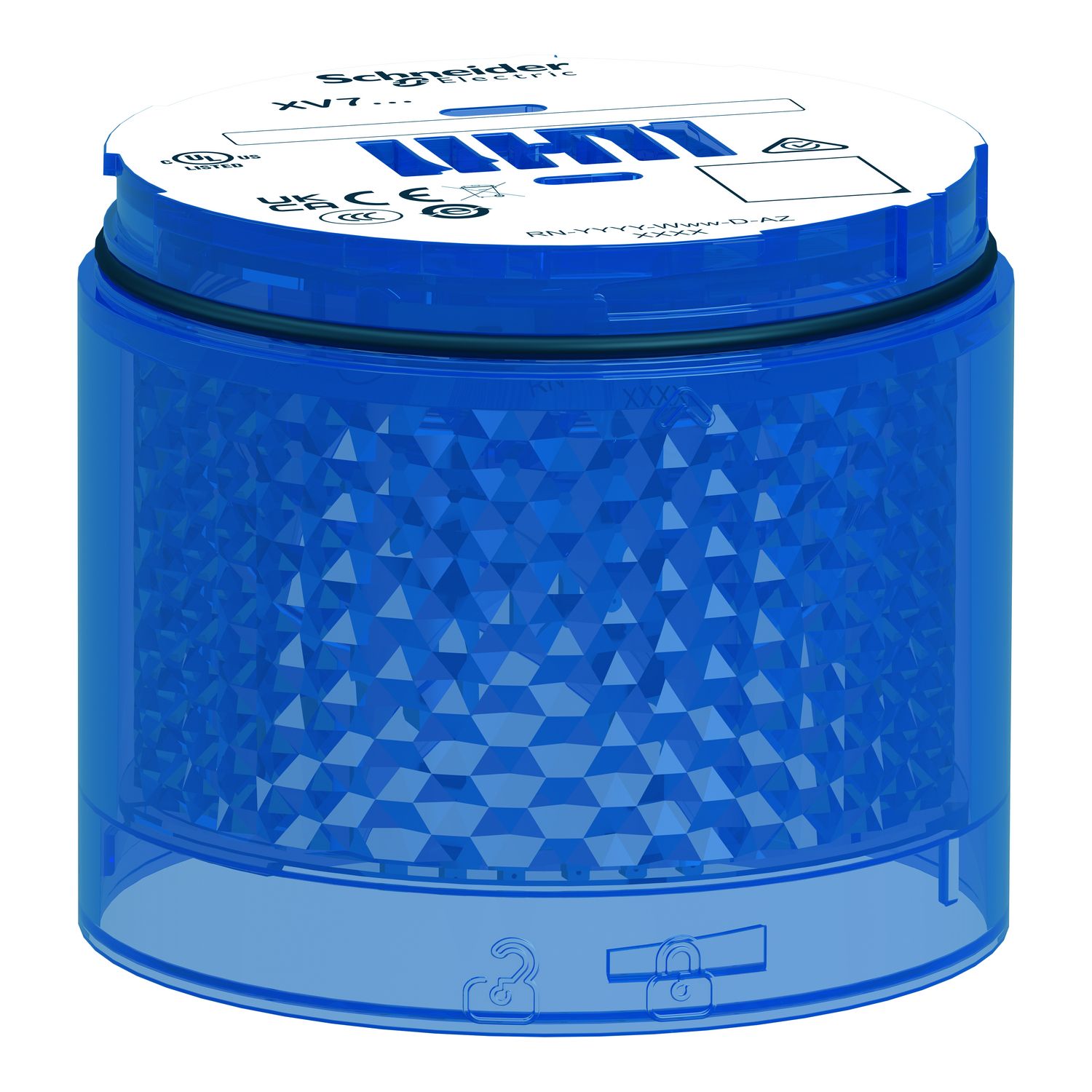 Picture of Light Module, Harmony XVB7 Modular Tower Light, Blue, Ø70mm, Blinking, Colored Lens