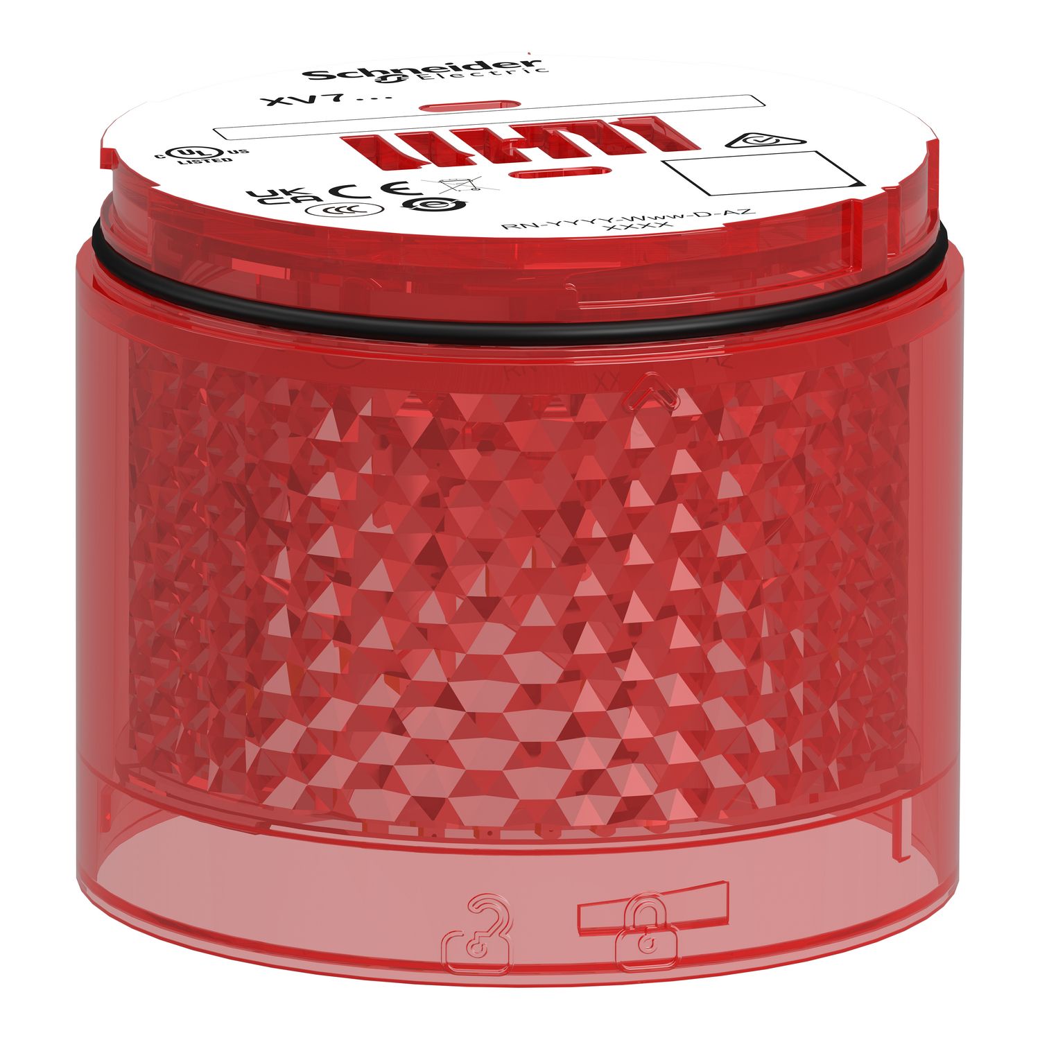 Picture of Light Module, Harmony XVB7 Modular Tower Light, Red, Ø70mm, Flashing, Colored Lens