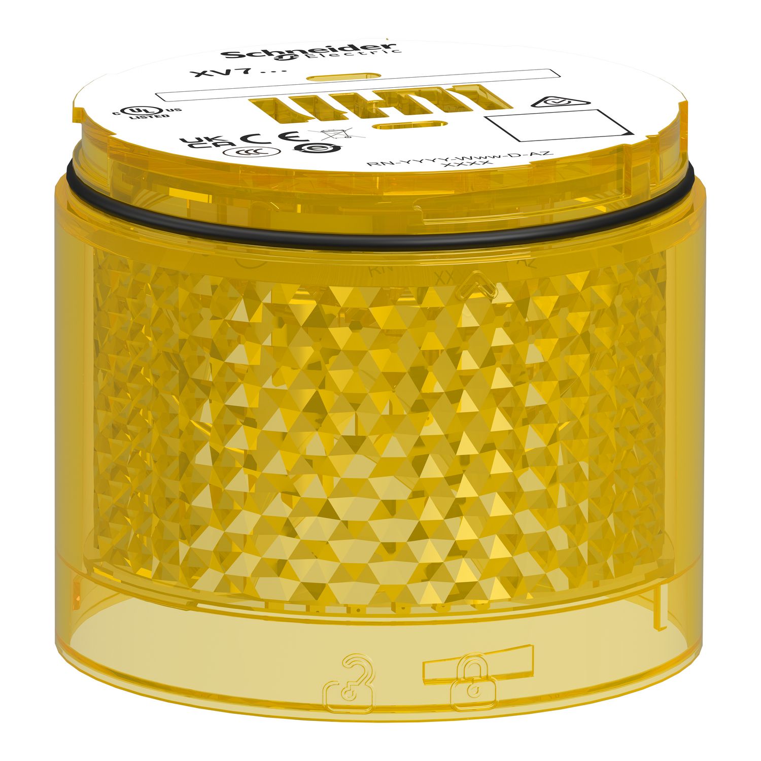 Picture of Light Module, Harmony XVB7 Modular Tower Light, Yellow, Ø70mm, Flashing, Colored Lens