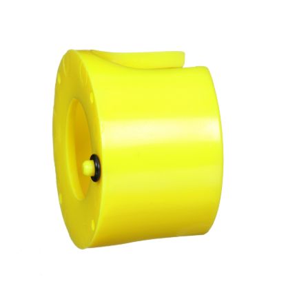 Picture of Guard for 41mm mushroom head and 30mm units, Harmony 9001K, Harmony 9001SK, with finger holes, plastic, yellow