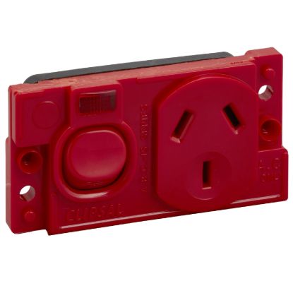 Picture of SOCKET SWT DP SING NEON RD