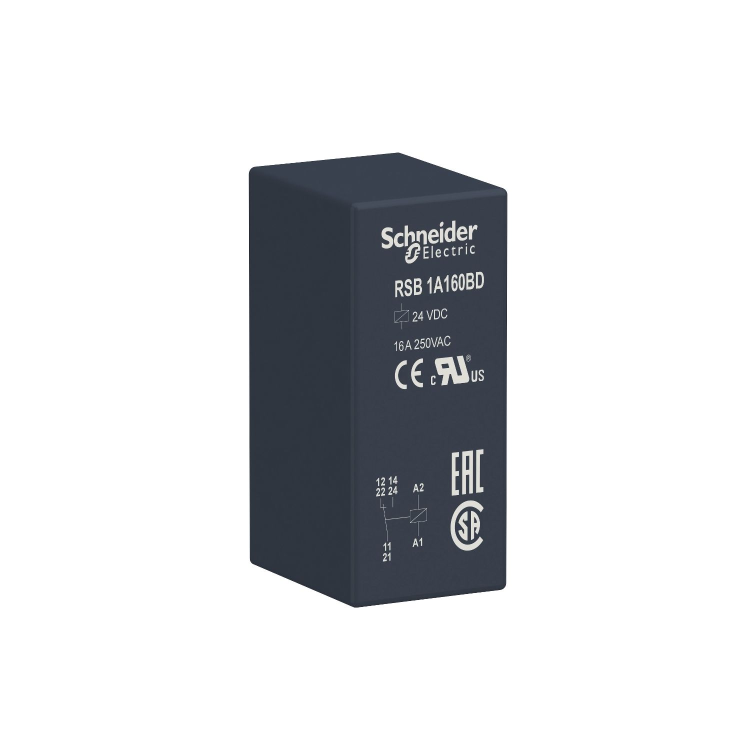 Picture of interface plug in relay, Harmony Electromechanical Relays, 16A, 1CO, 24V DC