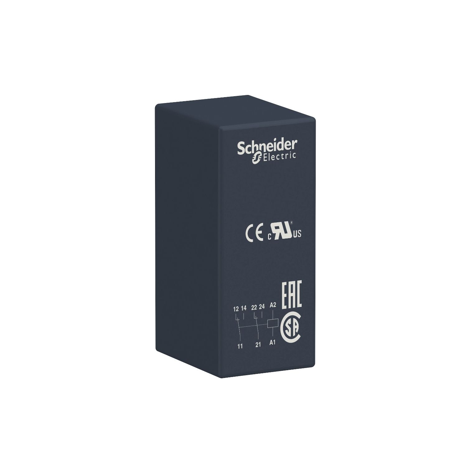 Picture of interface plug-in relay, Harmony electromechanical relays, 8A, 2CO, 24V DC