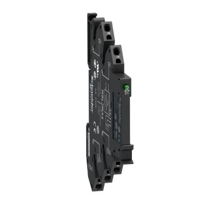 Picture of Slim interface relay pre assembled, Harmony Electromechanical Relays, 6A, 1CO, with LED, spring terminals, 230V AC DC