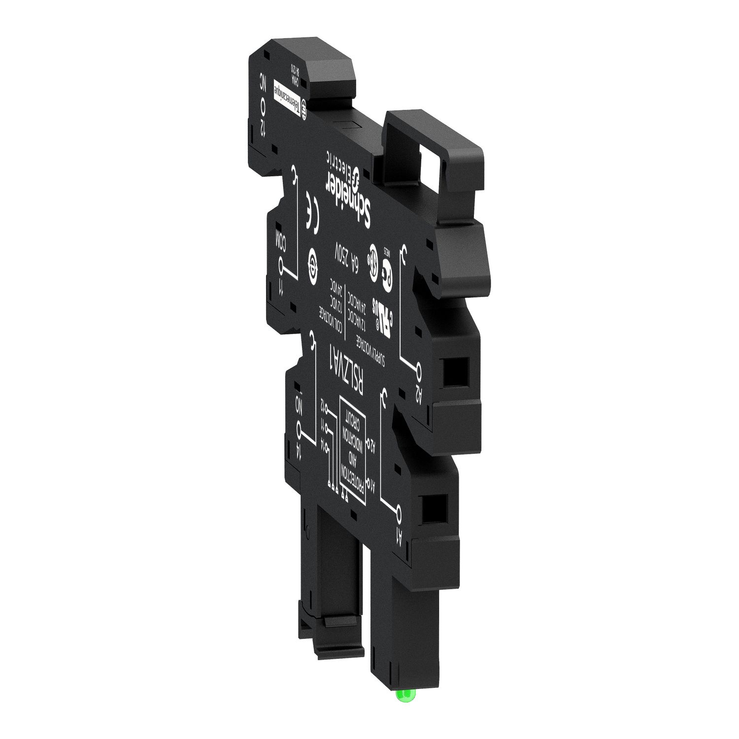Picture of Socket equipped with LED and protection circuit, Harmony Electromechanical Relays, for RSL1 relays, srew connector, 12...24V AC DC