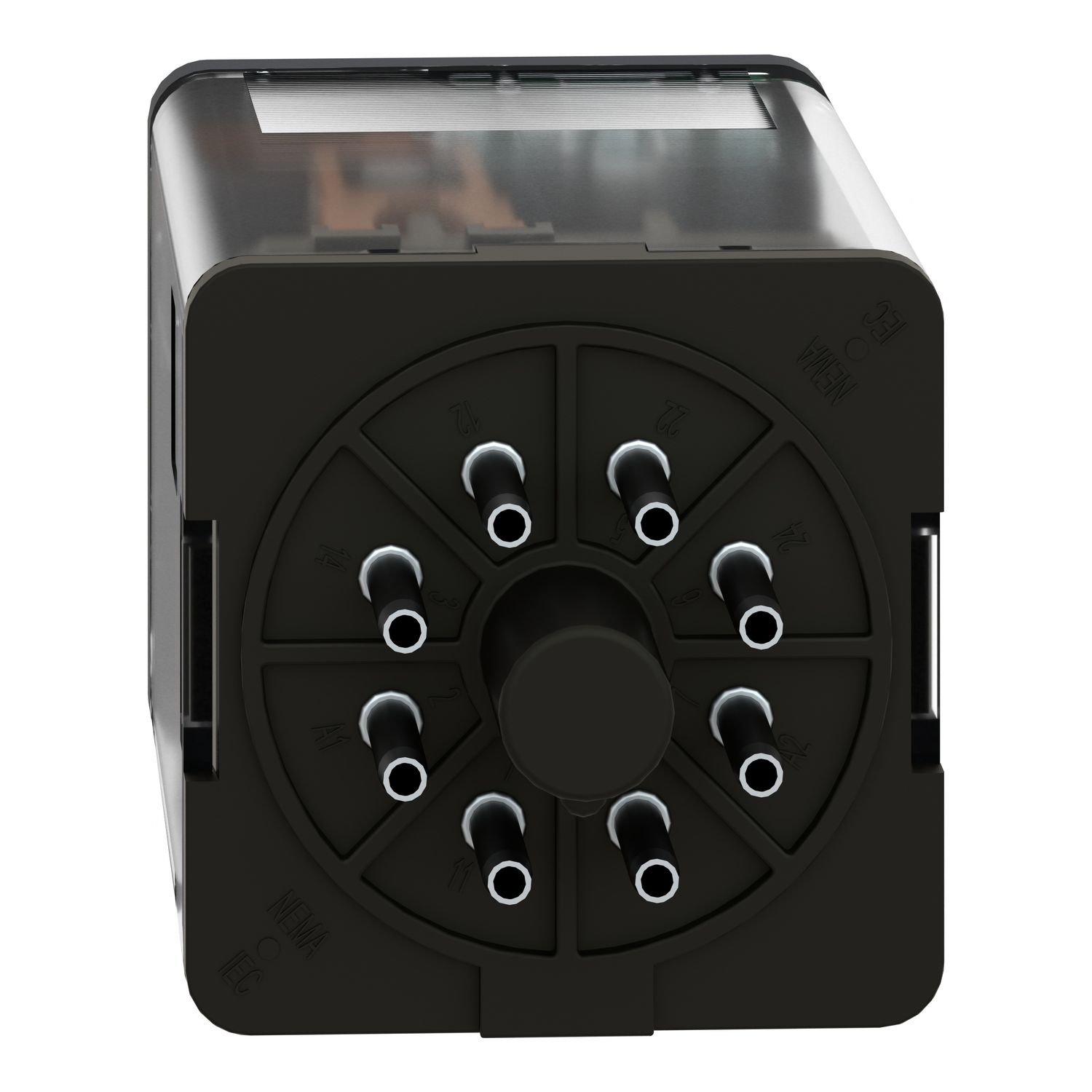 Picture of Universal plug in relay, Harmony Electromechanical Relays, 10A, 2CO, lockable test button, 24V DC